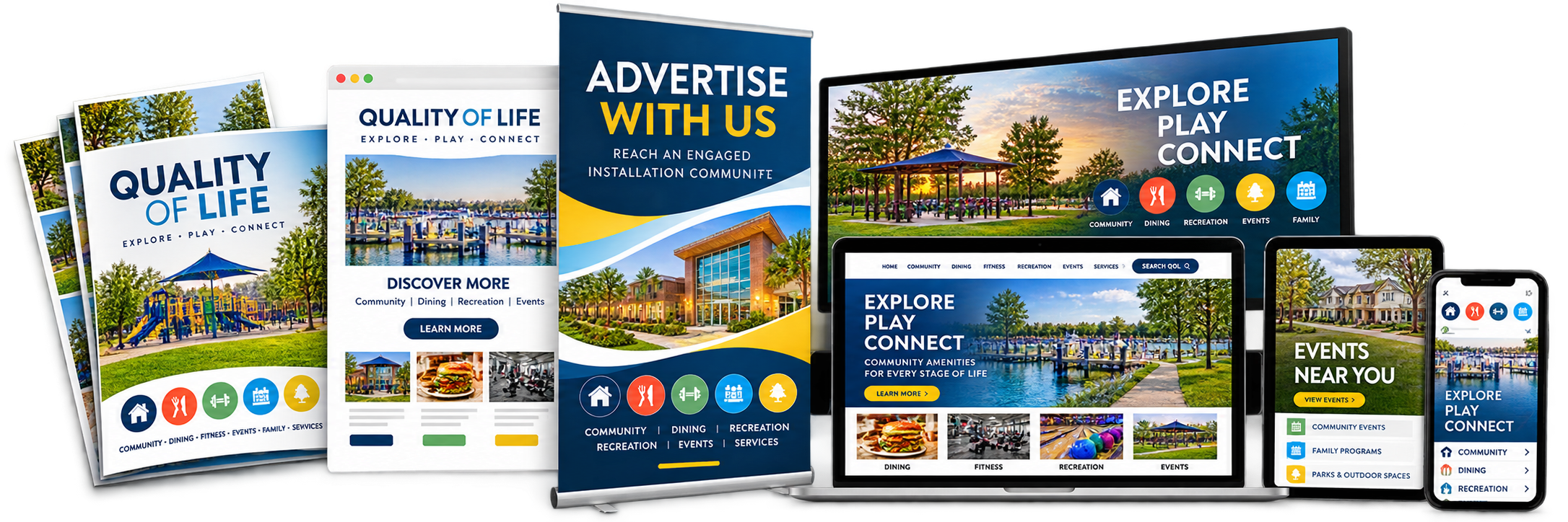 Graphic representing advertising elements